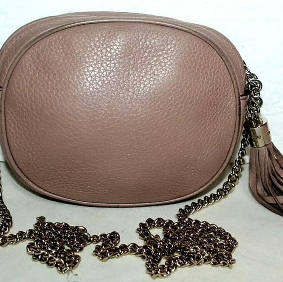 GUCCI 💖🖤 Authentic Rose Mini Soho Disco Chain Crossbody Bag - Picture 7 of 10